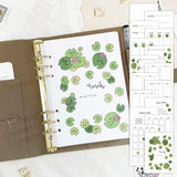 March - Water lilies theme - Monthly Planner Undated - 16 hand-drawn pages