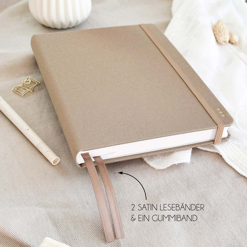 Dotted notebook - 176 pages - 100% recycled paper - Cappuccino