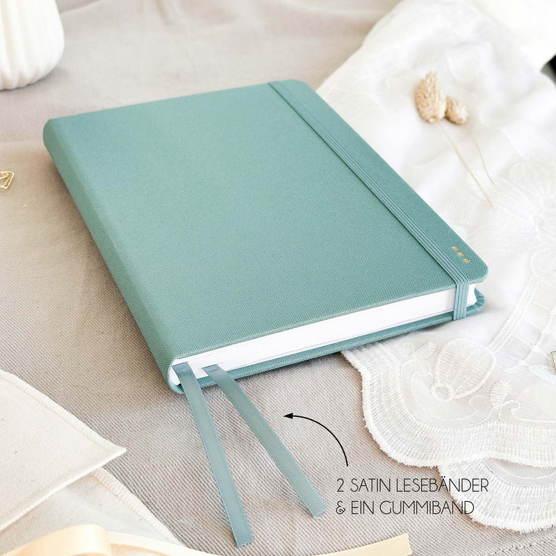 Dotted notebook - 176 pages - 100% recycled paper - Teal