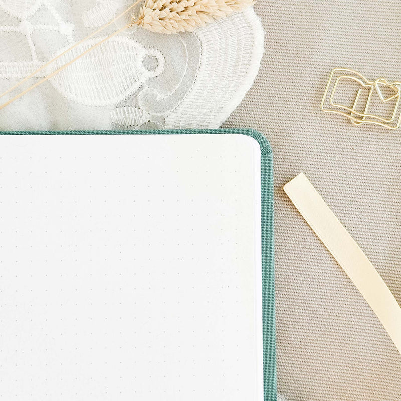 Dotted notebook - 176 pages - 100% recycled paper - Teal