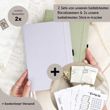 BLACK WEEK gift bundle: 2 Journals + 6 stick-in-trackers and 2 sets of paper clips