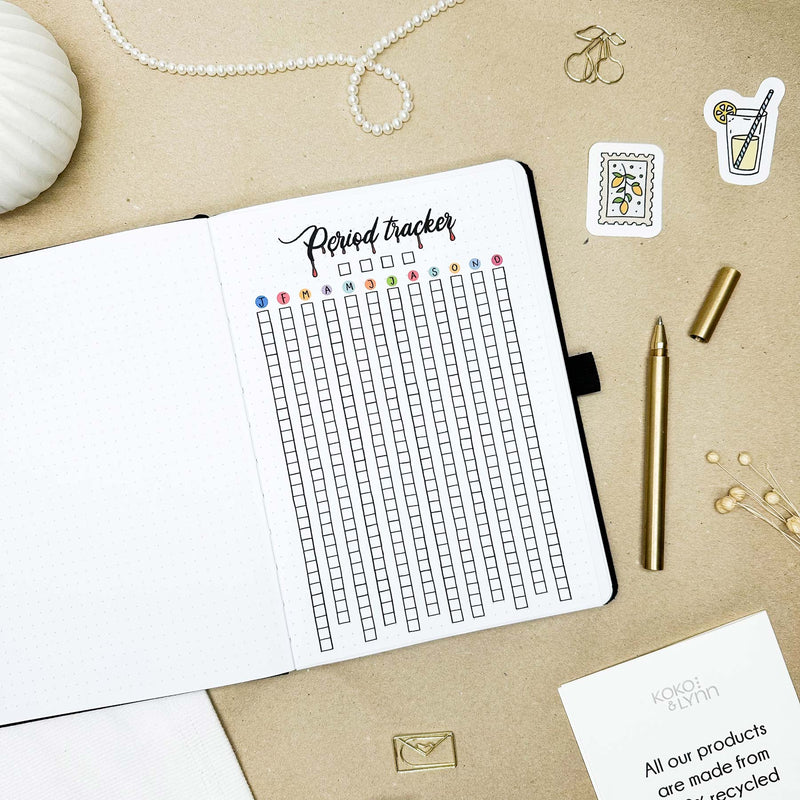 Period tracker - Stick-in-page - 100% recycled paper