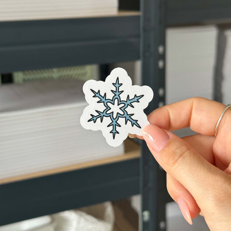 Hand-drawn sticker - Snowflake 1 - Size M