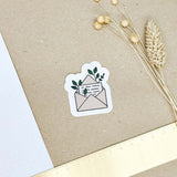 Hand-drawn sticker - Letter with plants - Size M