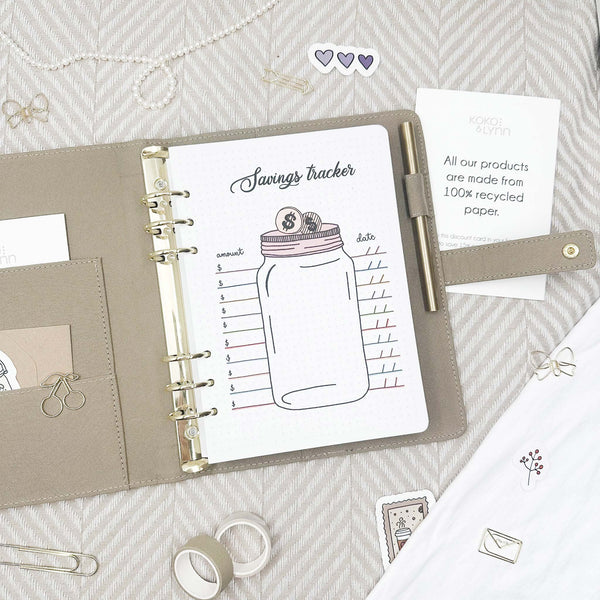 Savings Tracker - Binder Insert - Single Tracker Page