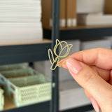 Tulip paper clips - Gold - 5 pieces