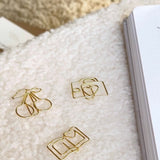 Letter paper clips - Gold - 5 pieces